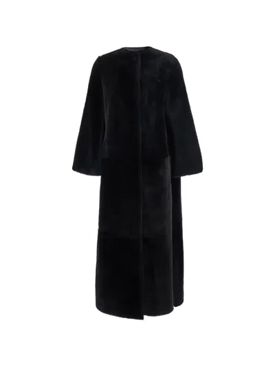 Yves Salomon Concealed-fastening Faux-fur Coat In Animal Print