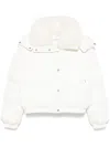 Yves Salomon Contrasting-collar Ski Jacket In White