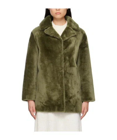 YVES SALOMON CORNER LAPEL FUR