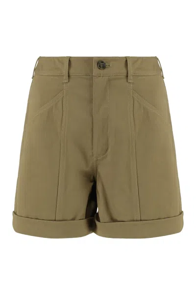 Yves Salomon Cotton Shorts In Green