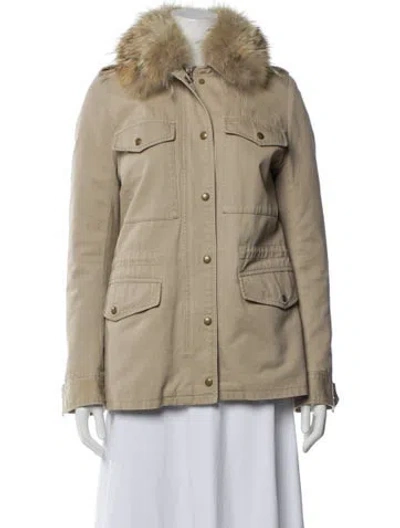 Pre-owned Yves Salomon Coyote Fur Jacket In Neutral