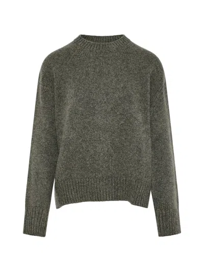 Yves Salomon Crew-neck Cashmere Sweater In Blue