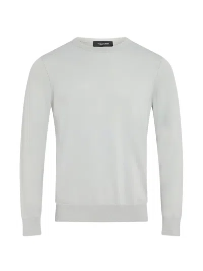 Yves Salomon Crew-neck Sweater In Gray