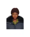 Yves Salomon Crimped Knitted Woolen Cap In Black