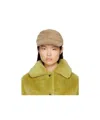 Yves Salomon Curly Baseball Cap In Nude