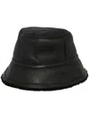 Yves Salomon Reversible Bucket Hat In Black