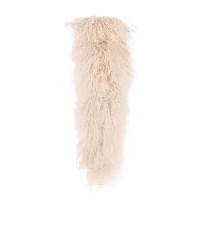 Yves Salomon Curly-fur Sheepskin Scarf In Pink