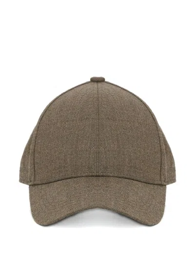Yves Salomon Curved-brim Cap In Green