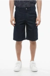 Yves Salomon Dark Washed Denim Cargo Shorts