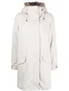 Yves Salomon Detachable-hood Midi Parka In Neutrals