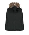 Yves Salomon Detachable-hood Padded Parka In Black