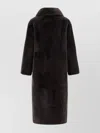 Yves Salomon Double-breasted Long Coat Notched Lapels