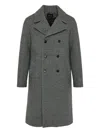 Yves Salomon Double-breasted Wool Coat In Gray