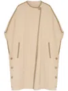 Yves Salomon Double-layer Cashmere-blend Cape In Neutrals