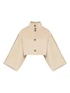 Yves Salomon Double-sided Cape Jacket In Neutral