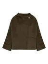 Yves Salomon Double-sided Hooded Jacket In Brown