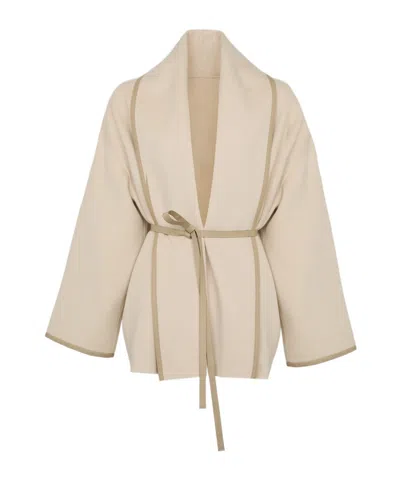 Yves Salomon Double-sided Jacket In Nude