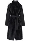 Yves Salomon Double-sided Lacon-lambskin Coat In Black