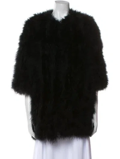 Pre-owned Yves Salomon Down Coat In Black