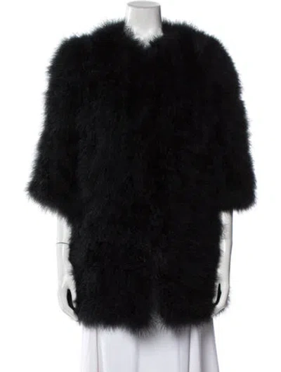 Pre-owned Yves Salomon Down Coat In Black