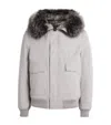 Yves Salomon Down Coyote Fur-trim Parka In Multi