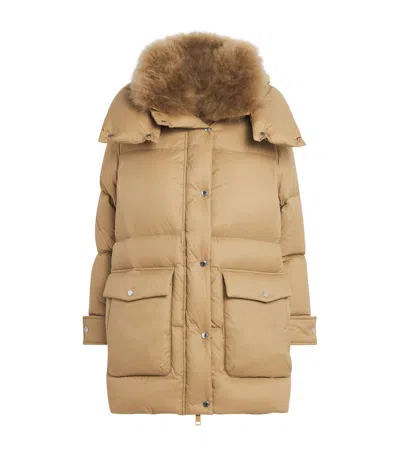YVES SALOMON DOWN-FUR TECHNICAL PUFFER JACKET