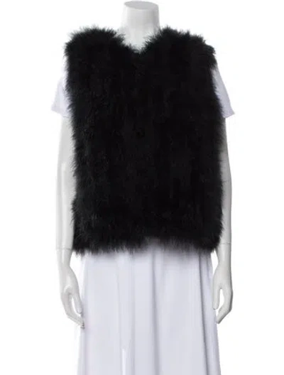 Pre-owned Yves Salomon Down Jacket In Black