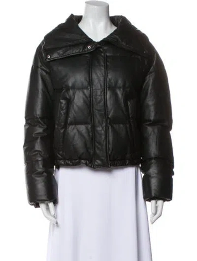 Pre-owned Yves Salomon Down Jacket In Black