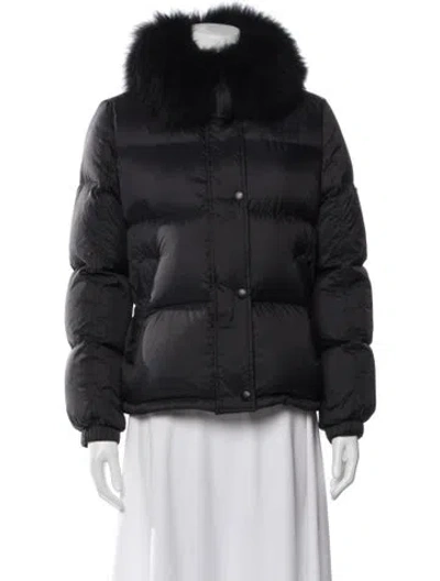 Pre-owned Yves Salomon Down Jacket In Black