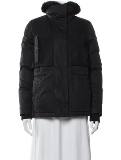 Pre-owned Yves Salomon Down Jacket In Gray