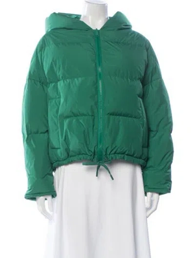 Pre-owned Yves Salomon Down Jacket In Green