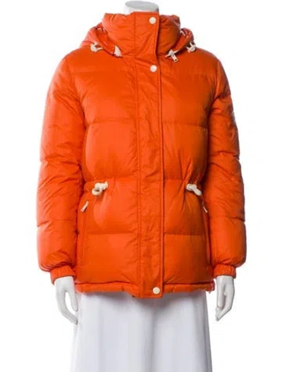 Pre-owned Yves Salomon Down Jacket In Orange