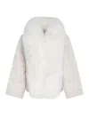 Yves Salomon Down Jacket In White