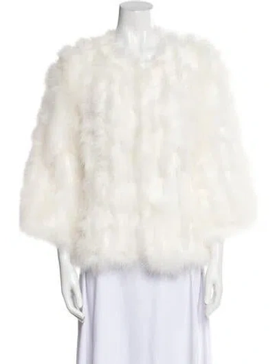 Pre-owned Yves Salomon Down Jacket In White