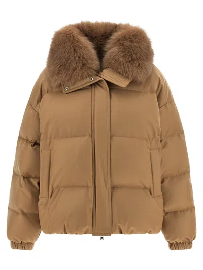 YVES SALOMON YVES SALOMON DOWN JACKET WITH MITTENS