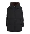 Yves Salomon Down-mink Technical Puffer Jacket In Black