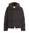 Yves Salomon Down-mink Technical Puffer Jacket In Black
