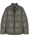 Yves Salomon Down Padded Jacket In Green