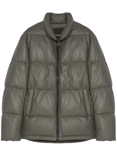 Yves Salomon Down Padded Jacket In Green