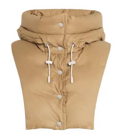 Yves Salomon Down Padded Technical Hood In Gold
