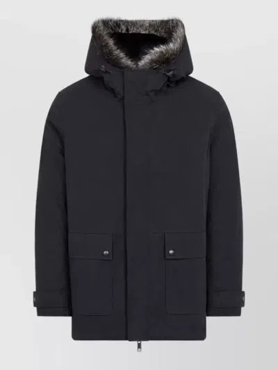 Yves Salomon Down Parka In Black