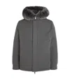 Yves Salomon Down Waterproof Fox Fur-trim Parka Coat In Gray