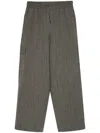Yves Salomon Drawstring Cargo Trousers In Grey