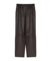 Yves Salomon Drawstring Casual Trousers In Black