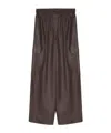 Yves Salomon Drawstring Casual Trousers In Brown