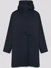 Yves Salomon Drawstring Parka In Blue
