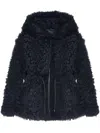 Yves Salomon Drawstring-waist Jacket In Blue
