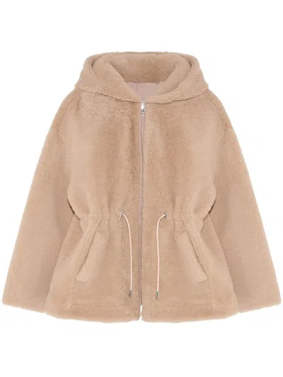 Yves Salomon Drawstring-waist Jacket In Neutrals