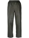 Yves Salomon Drawstring-waist Lambskin Trousers In Grün