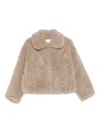 Yves Salomon Teddy-collared Jacket In Multi